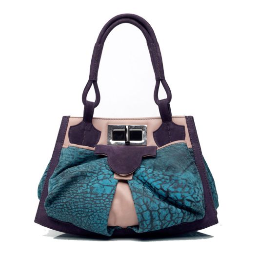 'Anya sushko London' Bowgard Handbag in Pink Nappa & Purple.