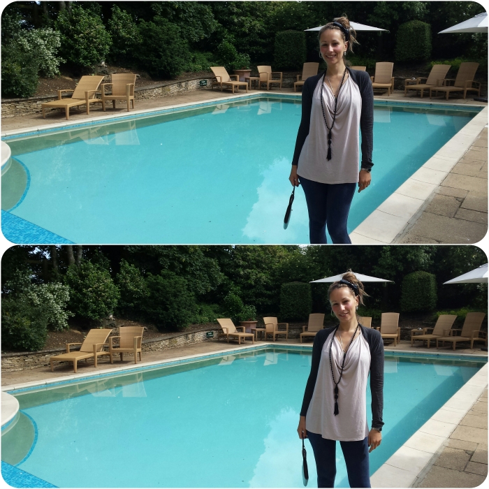 Creative Director Anya near the pool services of Calcot Spa